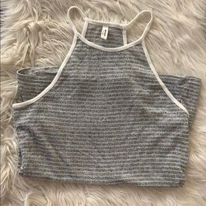 Gray striped tank